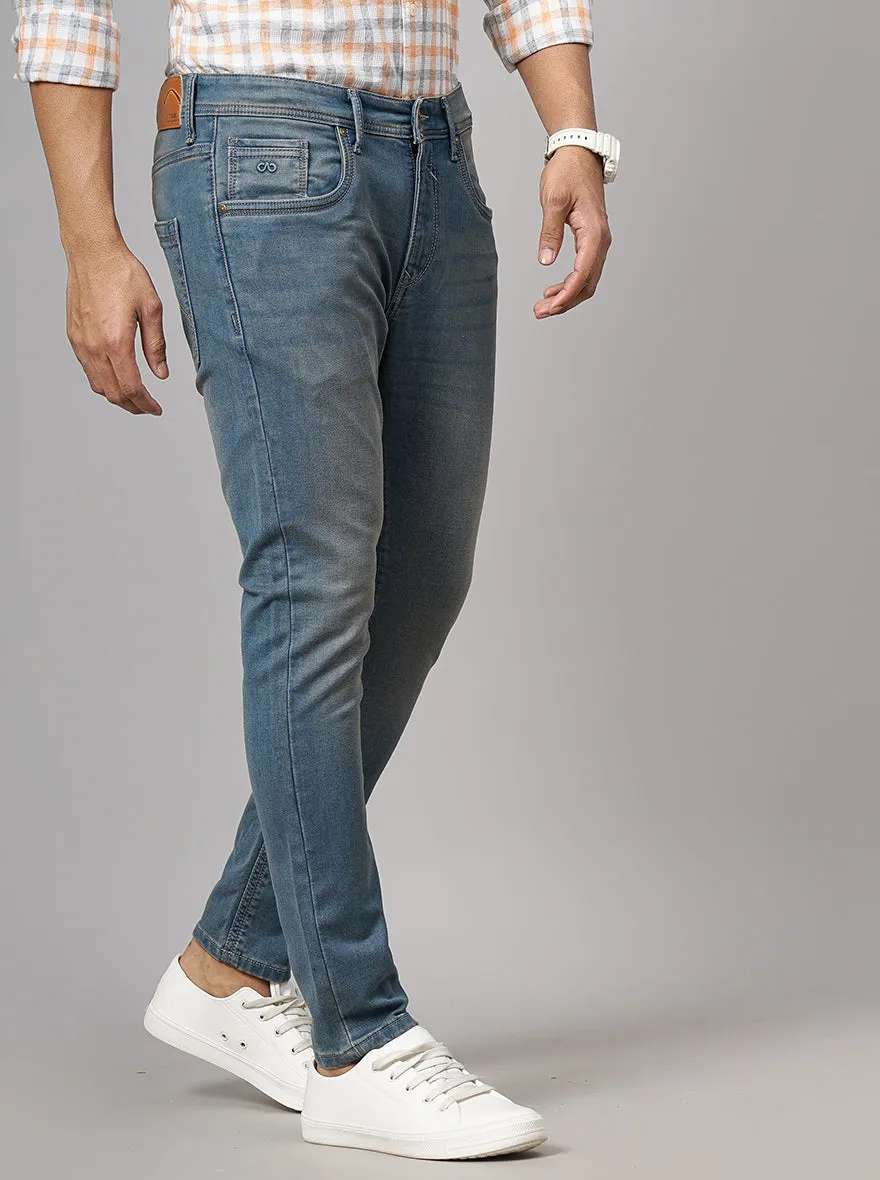 Cloud Blue Washed Rider Fit Jeans | JadeBlue