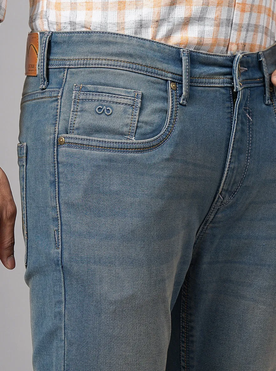 Cloud Blue Washed Rider Fit Jeans | JadeBlue