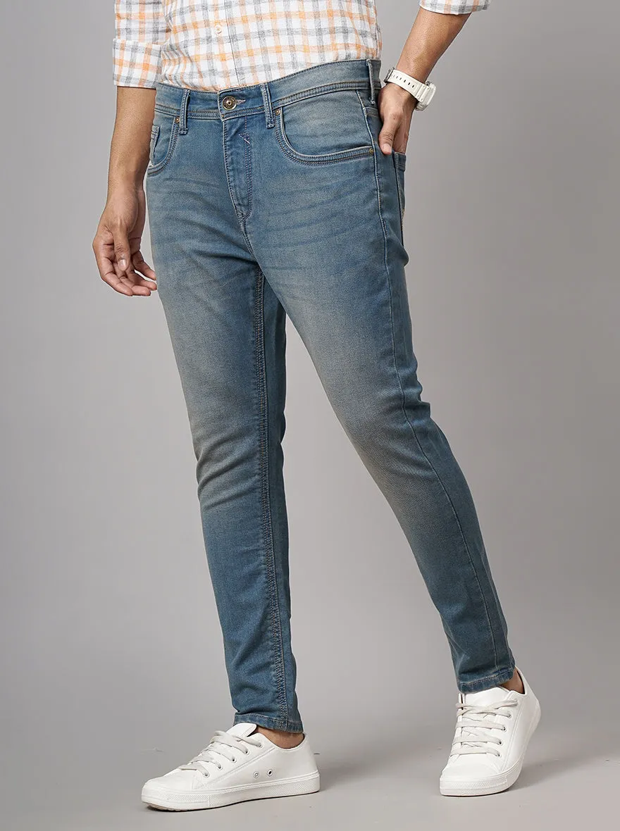 Cloud Blue Washed Rider Fit Jeans | JadeBlue
