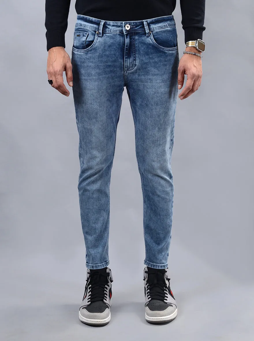 Cloudy Blue Washed Urban Fit Jeans | Greenfibre