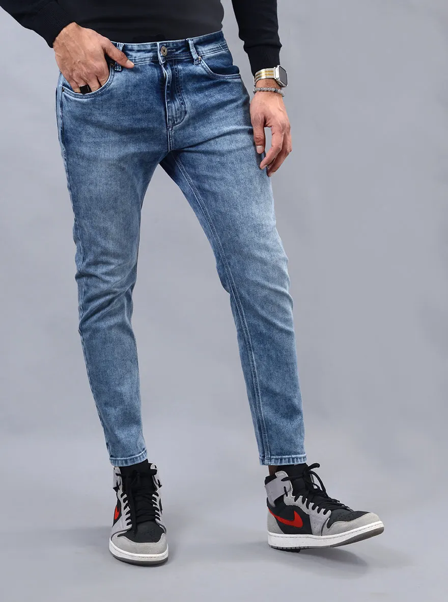 Cloudy Blue Washed Urban Fit Jeans | Greenfibre