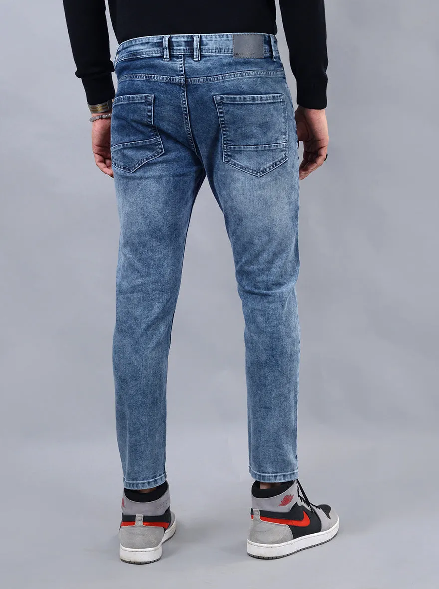 Cloudy Blue Washed Urban Fit Jeans | Greenfibre