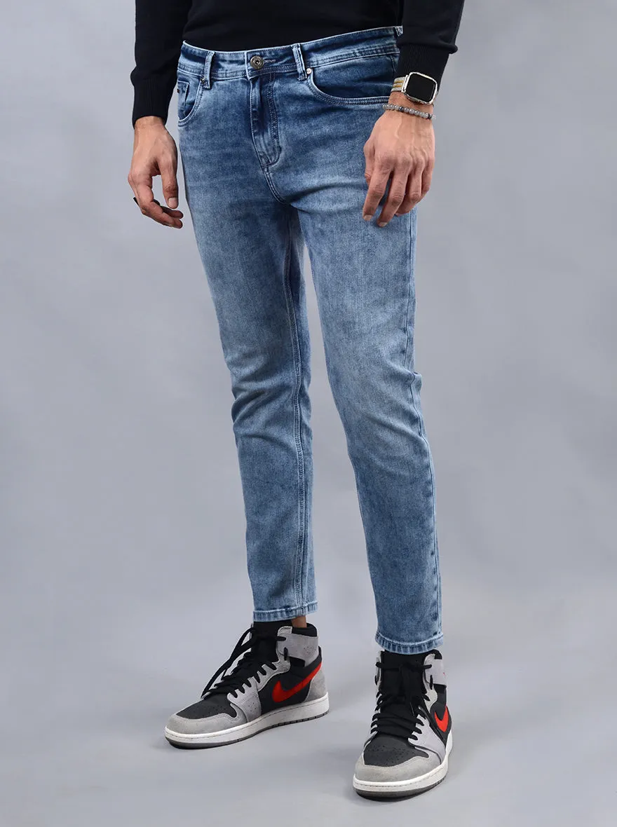 Cloudy Blue Washed Urban Fit Jeans | Greenfibre