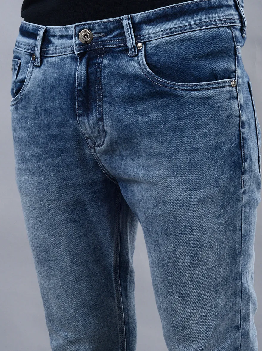 Cloudy Blue Washed Urban Fit Jeans | Greenfibre
