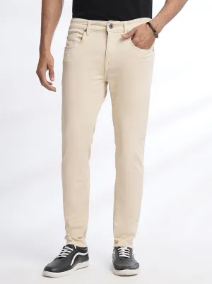 Cream Washed Rider Fit Jeans | JadeBlue