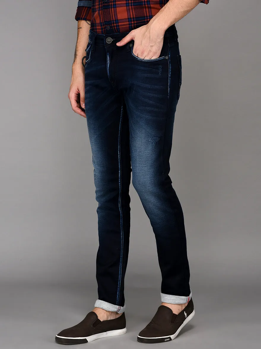 Dark Blue Slim Fit Jeans | JadeBlue
