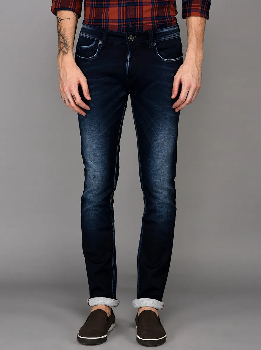 Dark Blue Slim Fit Jeans | JadeBlue