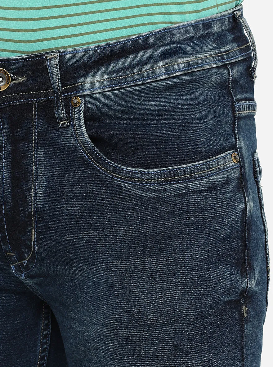 Dark Blue Washed Slim Fit Jeans | JadeBlue