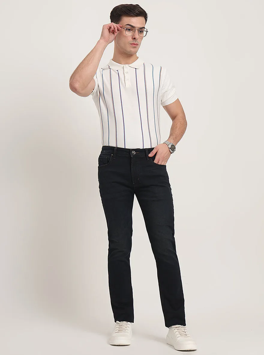 Dark Blue Washed Slim Fit Jeans | JadeBlue