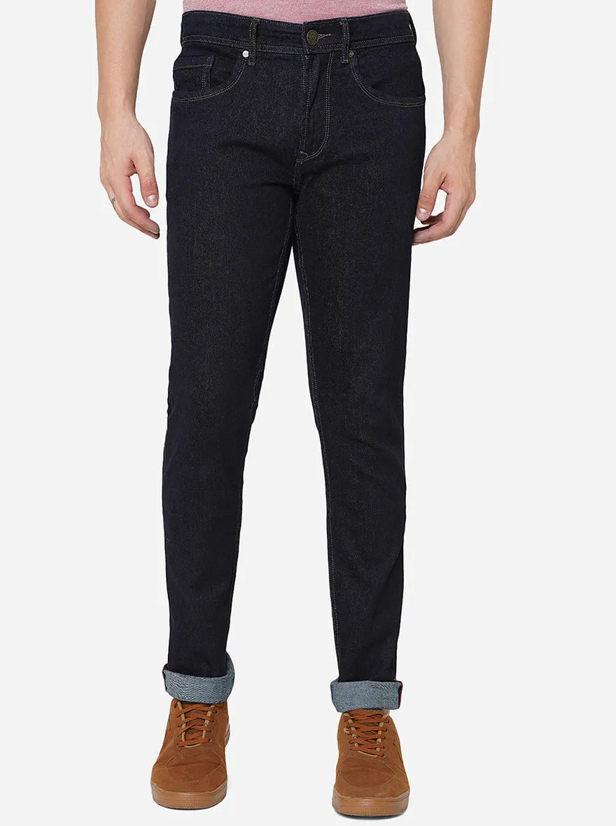 Dark Blue Washed Slim Fit Jeans | JadeBlue