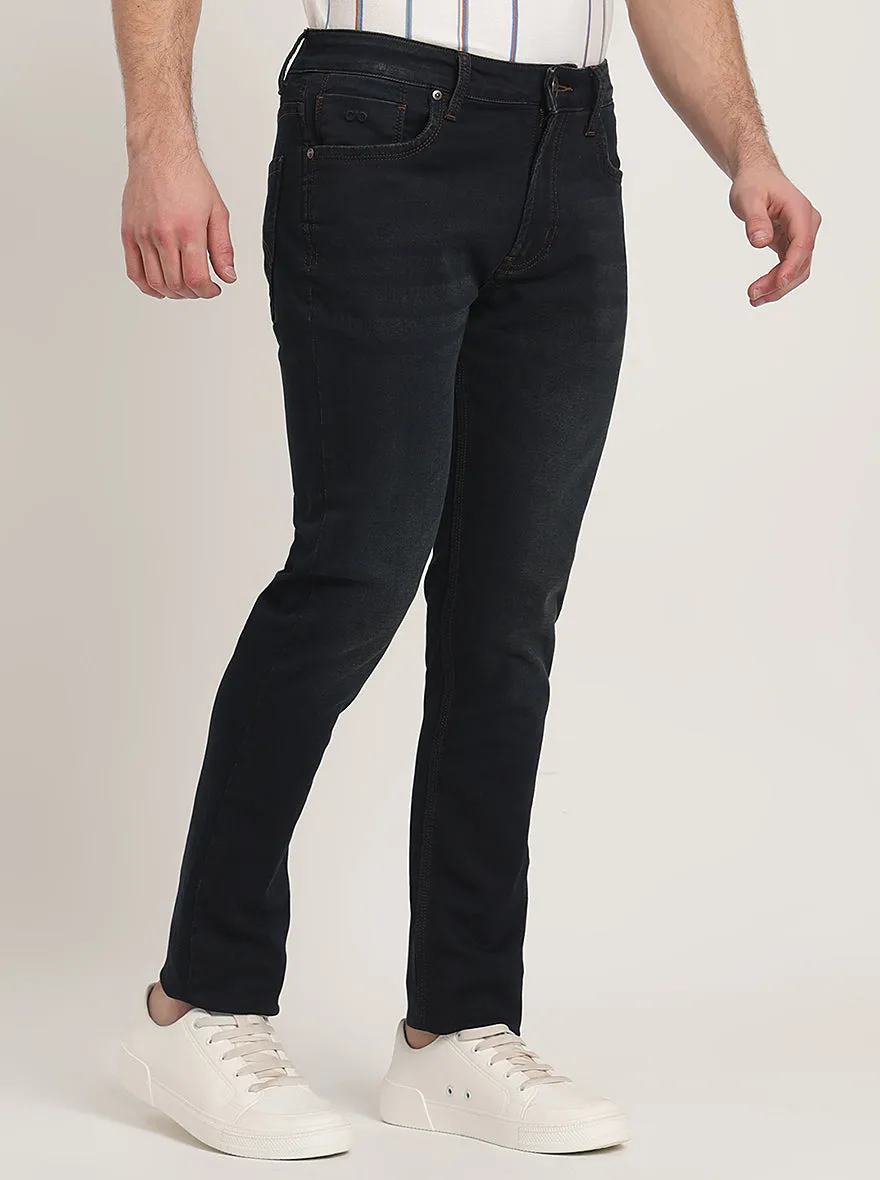 Dark Blue Washed Slim Fit Jeans | JadeBlue