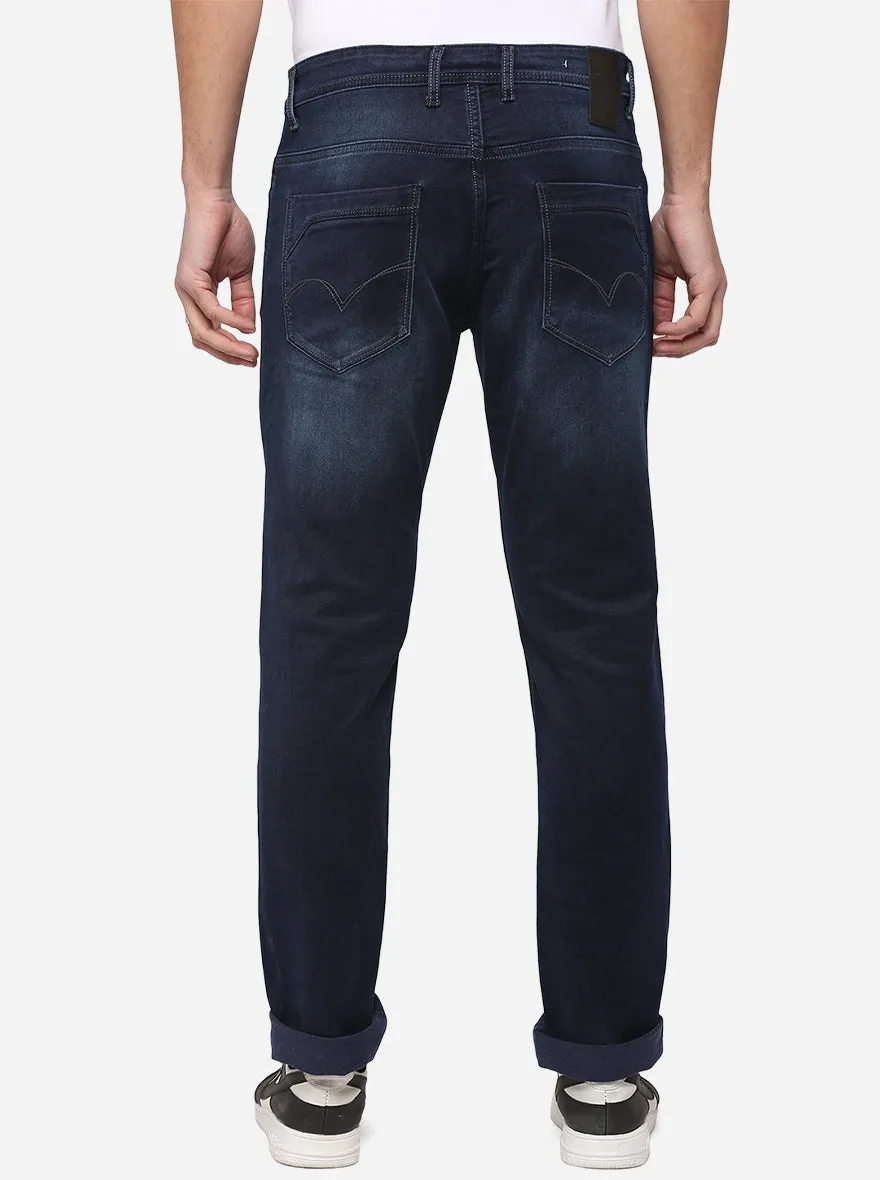 Dark Blue Washed Slim Fit Jeans | JadeBlue