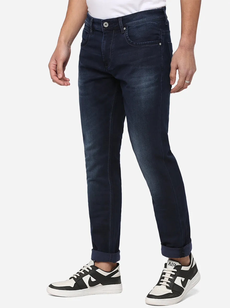 Dark Blue Washed Slim Fit Jeans | JadeBlue