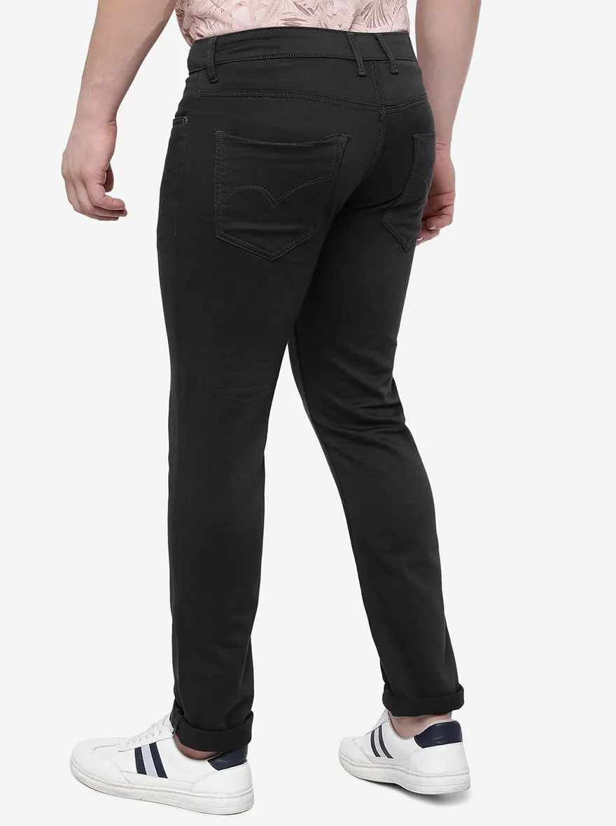 Dark Grey Washed Slim Fit Jeans | JadeBlue