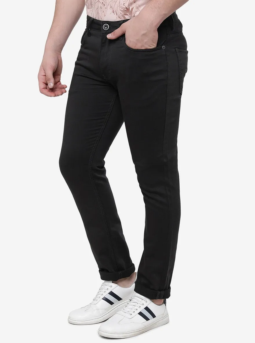 Dark Grey Washed Slim Fit Jeans | JadeBlue