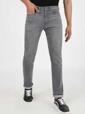 Dark Grey Washed Straight Fit Jeans | JadeBlue
