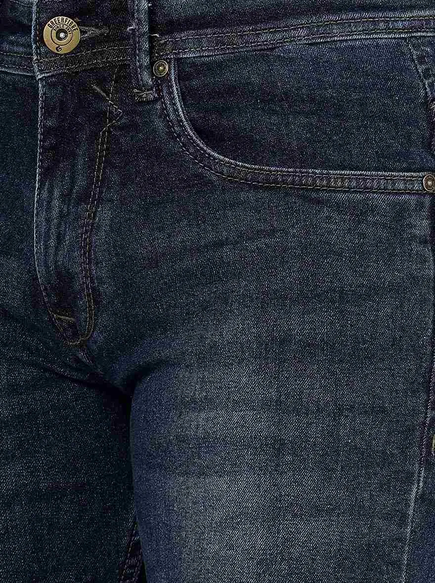 Denim Blue Washed Narrow Fit Jeans | Greenfibre