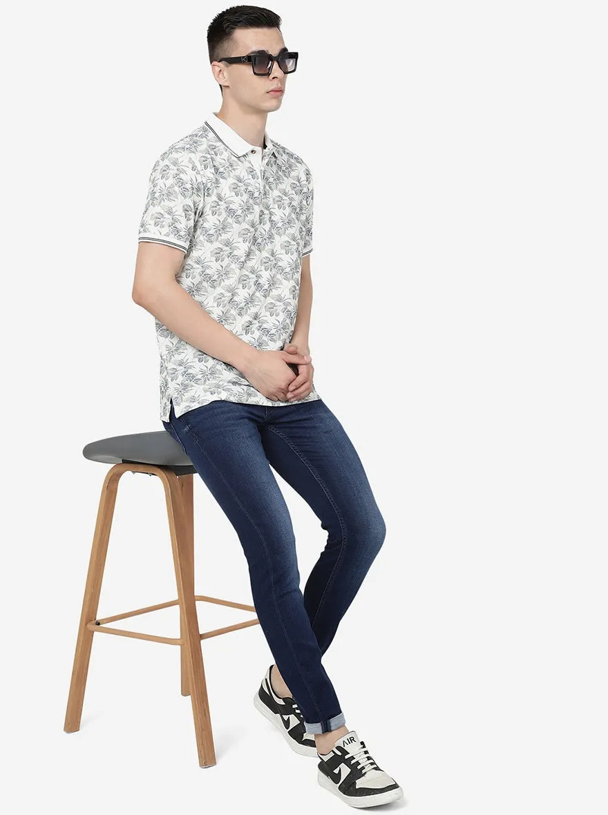 Denim Blue Washed Slim Fit Jeans | JadeBlue