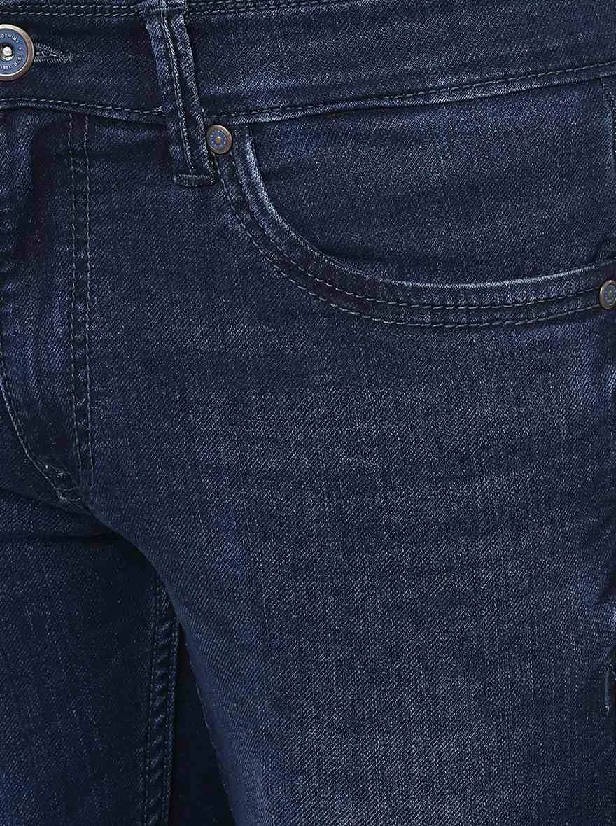 Denim Blue Washed Slim Fit Jeans | JadeBlue