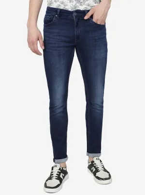 Denim Blue Washed Slim Fit Jeans | JadeBlue