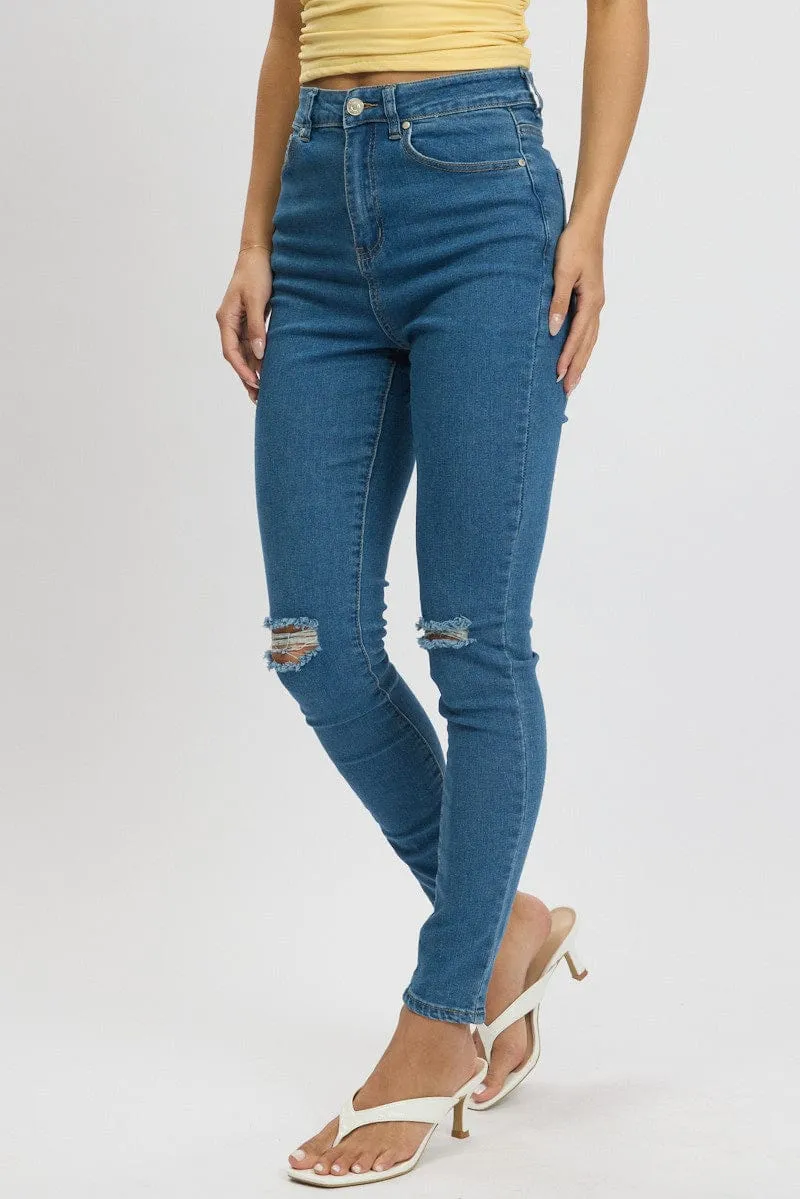 Denim Skinny Jean High Rise