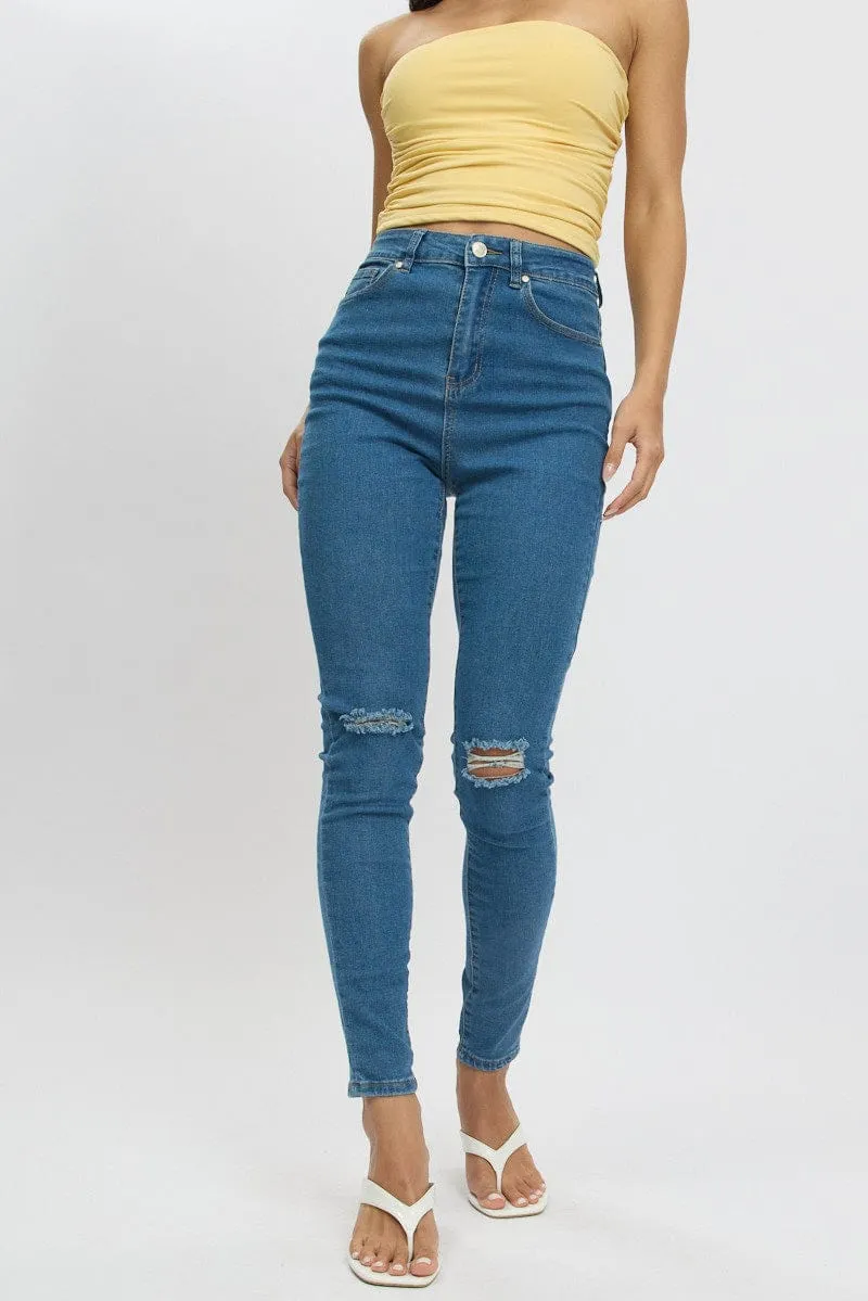 Denim Skinny Jean High Rise