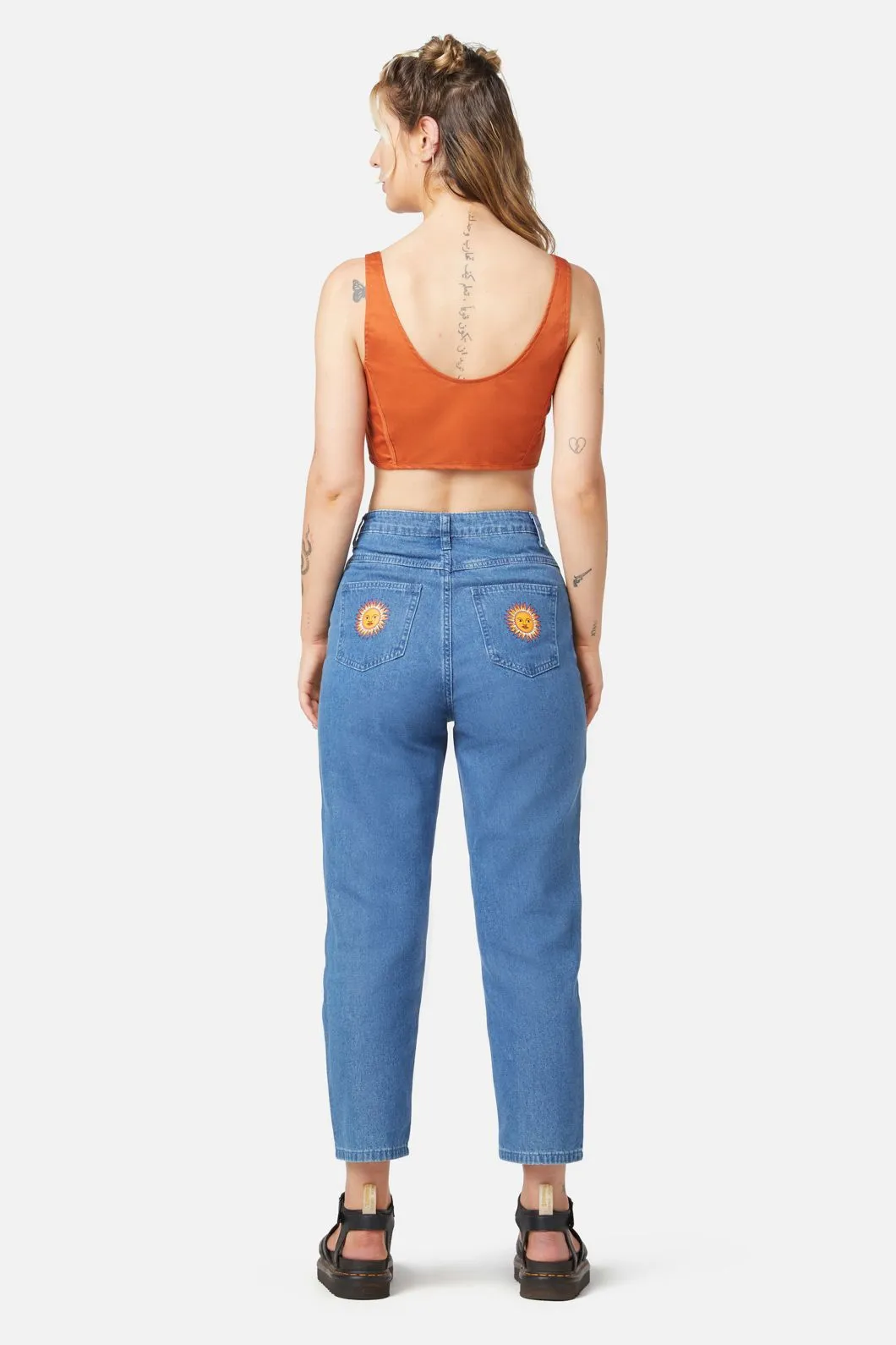 Denim Sun Print Jean