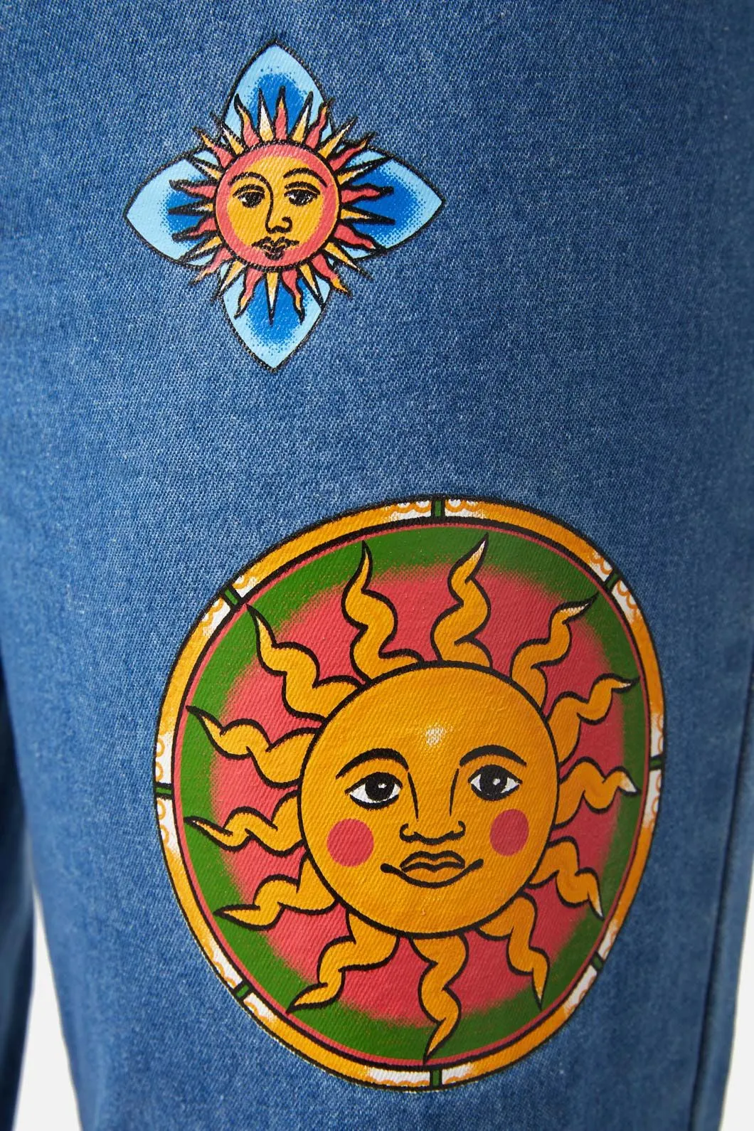 Denim Sun Print Jean