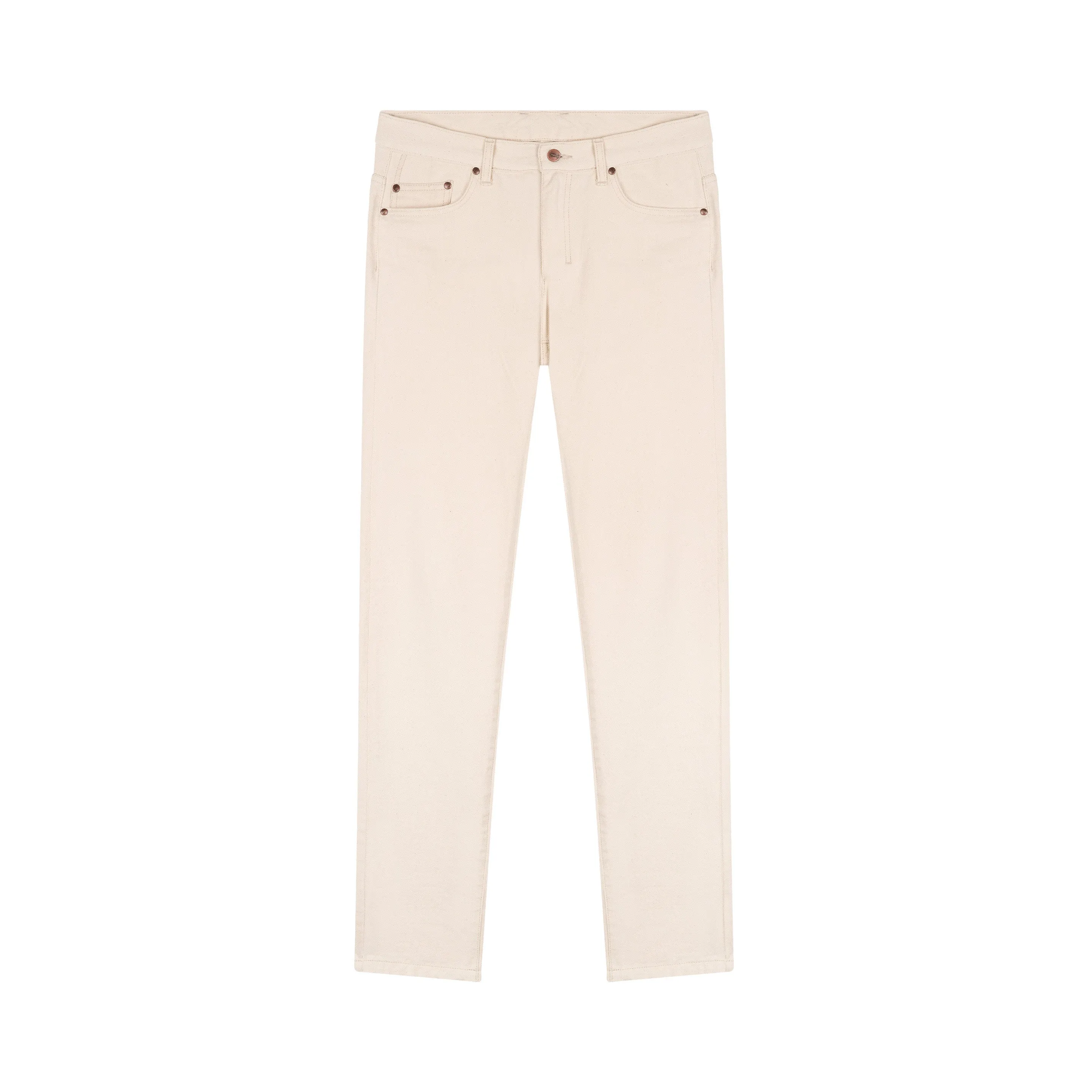 Ecru fitted straight men's jeans - Alphonse