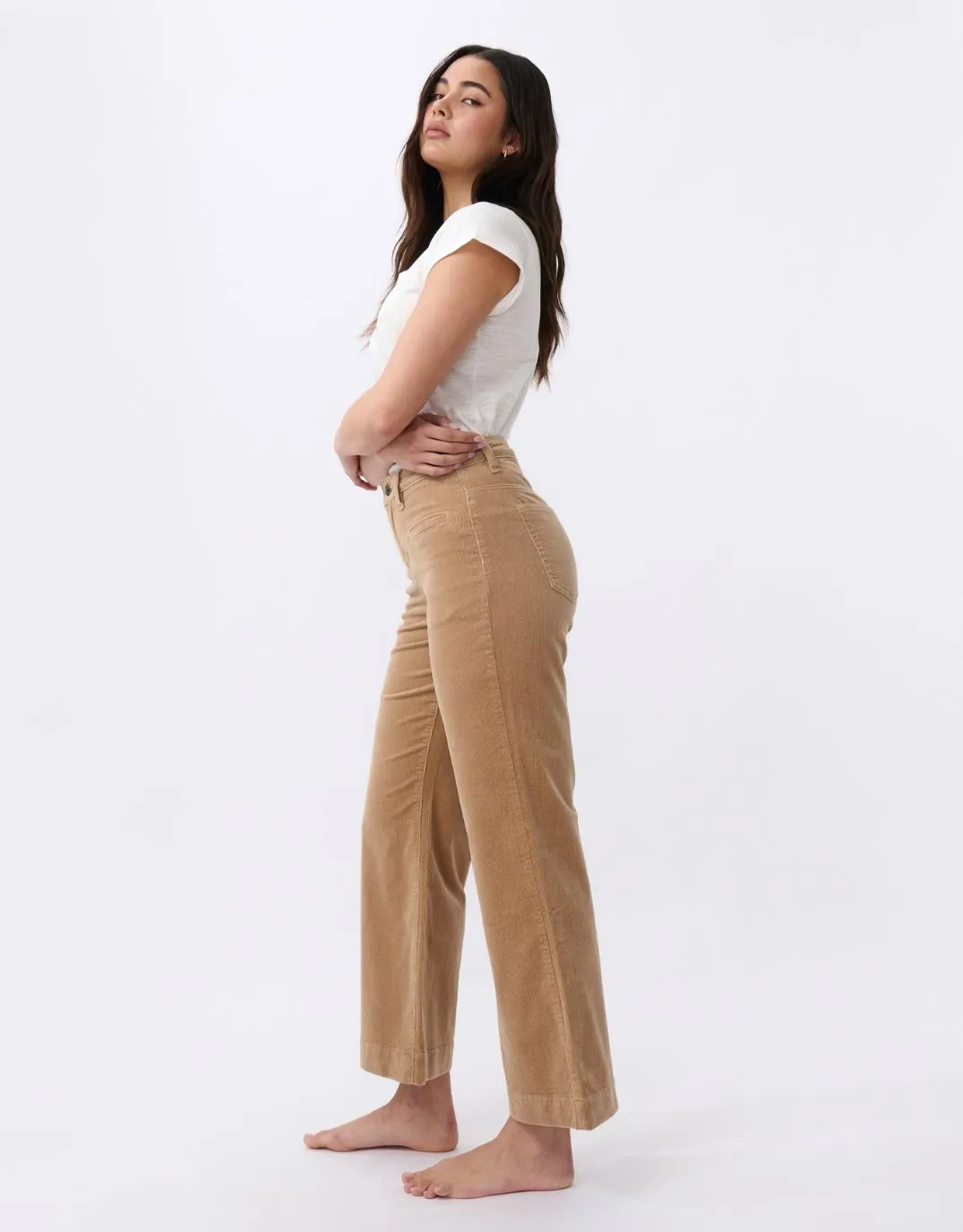Freya Wide Leg Cords - Camel