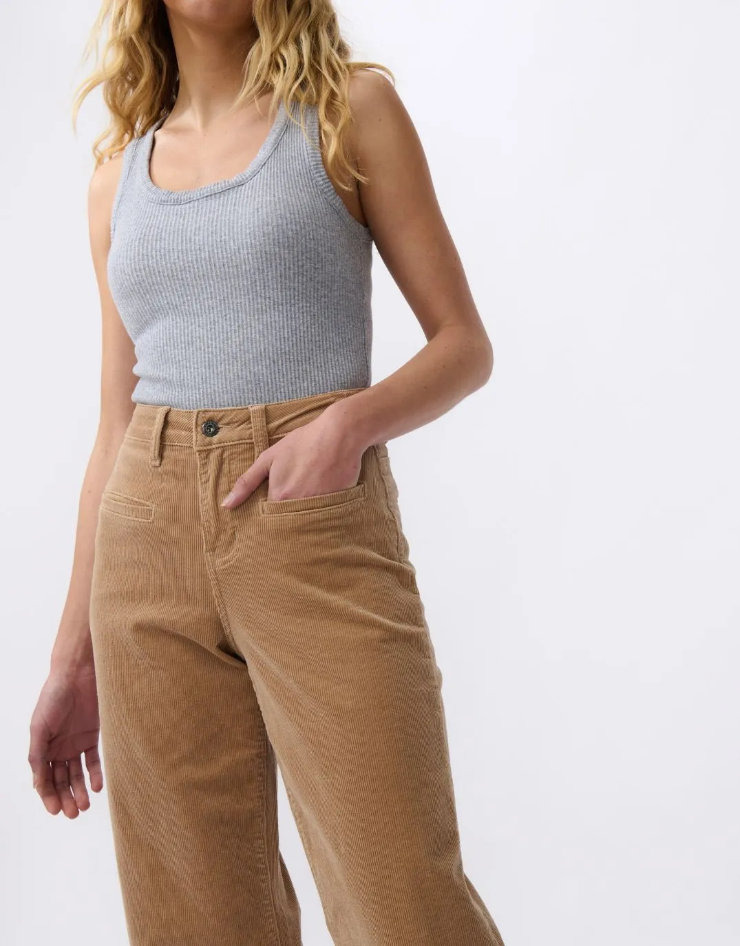 Freya Wide Leg Cords - Camel