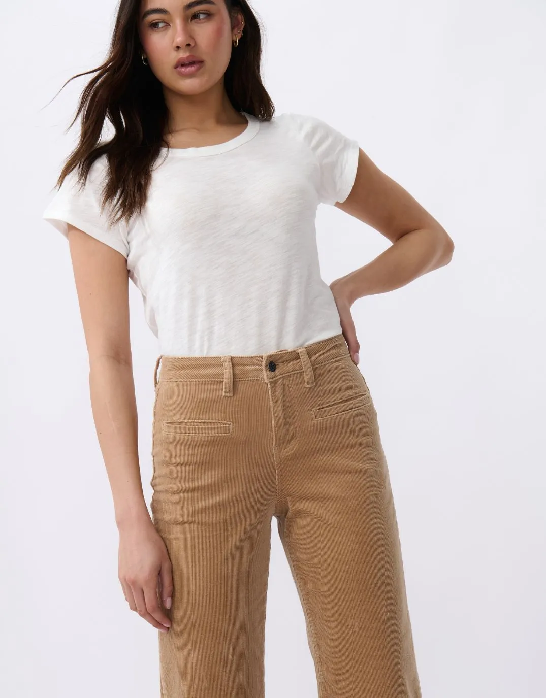 Freya Wide Leg Cords - Camel