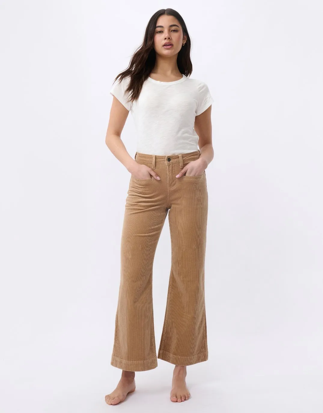Freya Wide Leg Cords - Camel