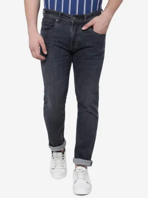 Grey Solid Straight Fit Jeans | Greenfibre