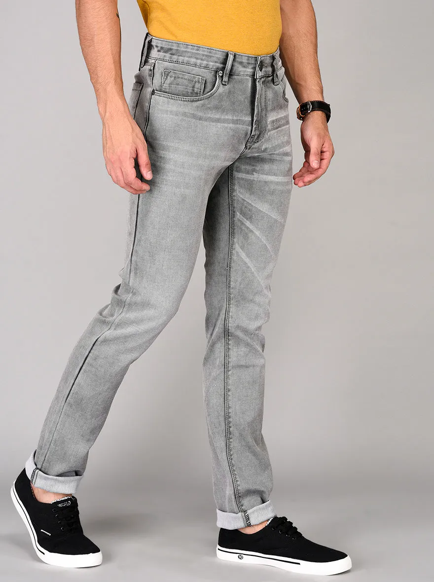 Grey Straight Fit Jeans | JadeBlue