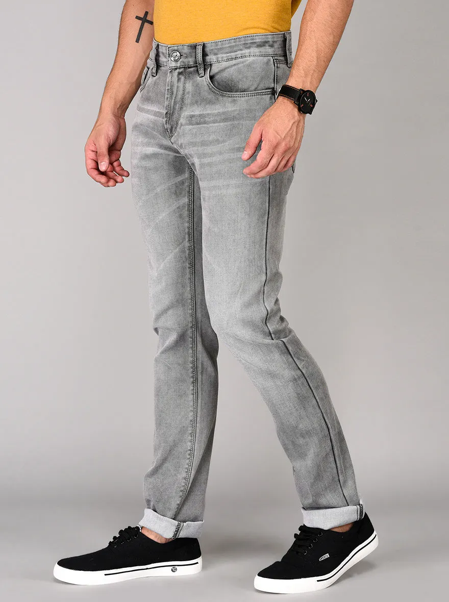 Grey Straight Fit Jeans | JadeBlue