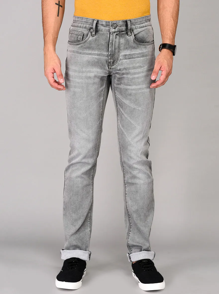 Grey Straight Fit Jeans | JadeBlue