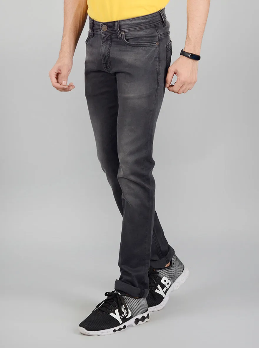 Grey Washed Slim Fit Jeans | JadeBlue