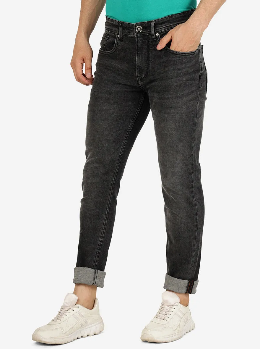 Grey Washed Slim Fit Jeans | JadeBlue