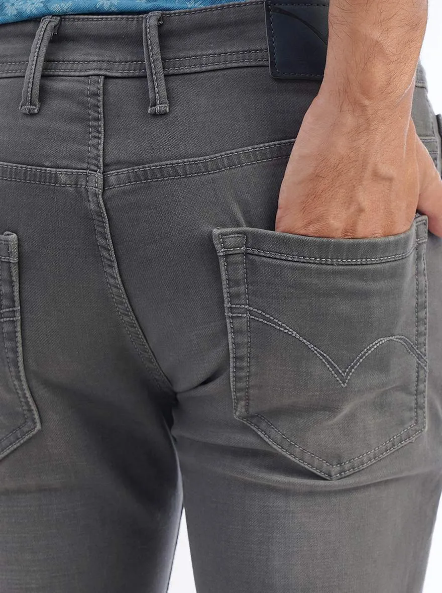 Grey Washed Slim Fit Jeans | JadeBlue
