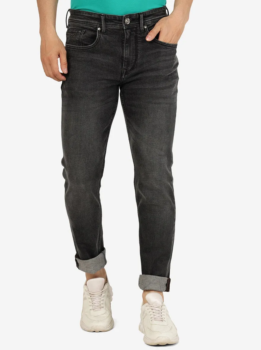 Grey Washed Slim Fit Jeans | JadeBlue