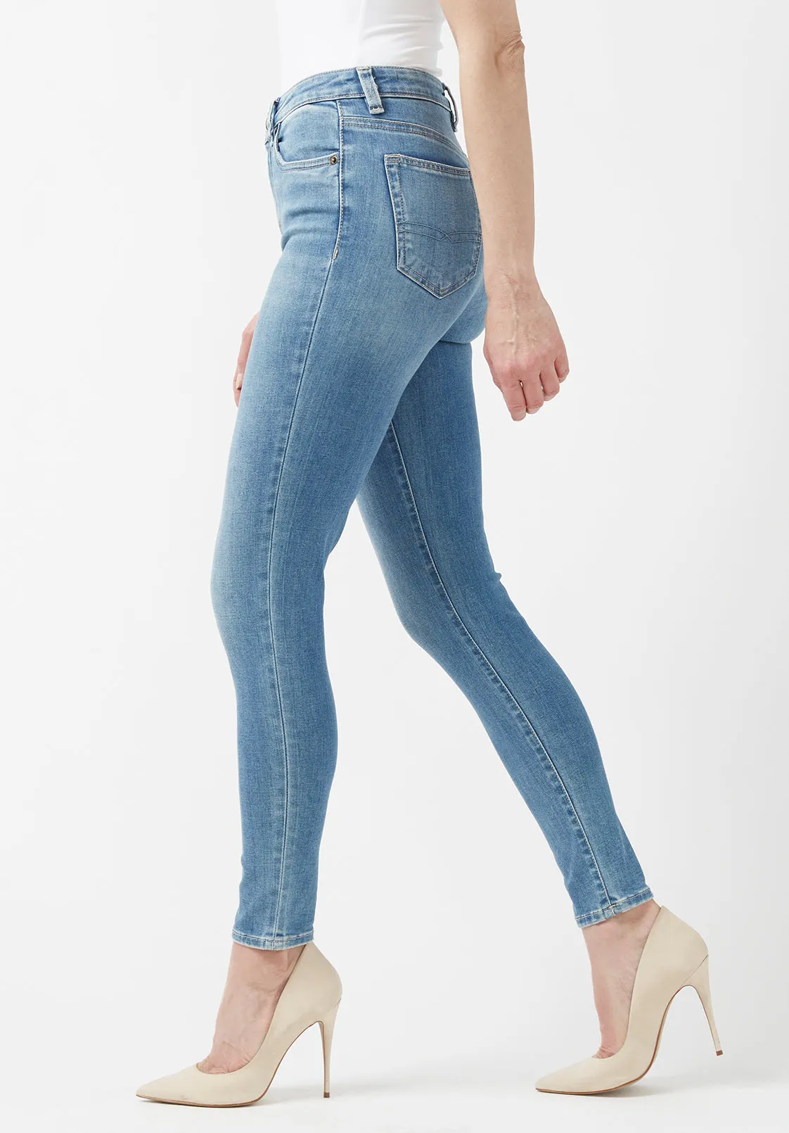 High Rise Skinny Skylar Women's Jeans, Light Vintage Blue - BL15659