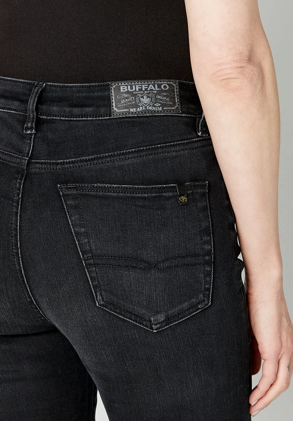 High Rise Straight Jayden Women's Jeans, Carbon - BL15834