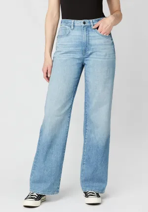 High Rise Wide Leg Addie Women's Jeans, Medium Blue - BL15793