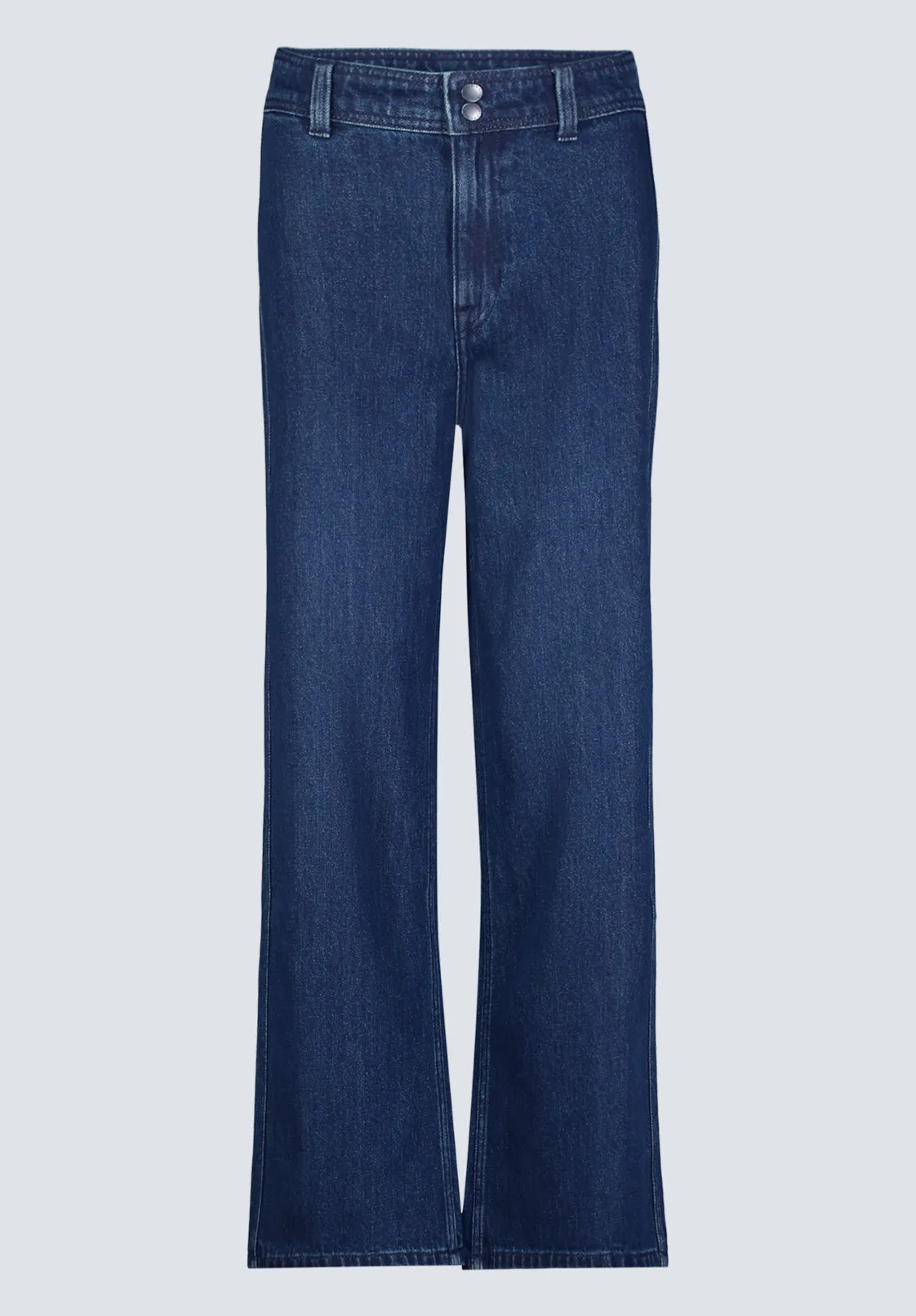 High Rise Wide Leg Adele Women's Jeans, Dark Rinse Wash - BL16013