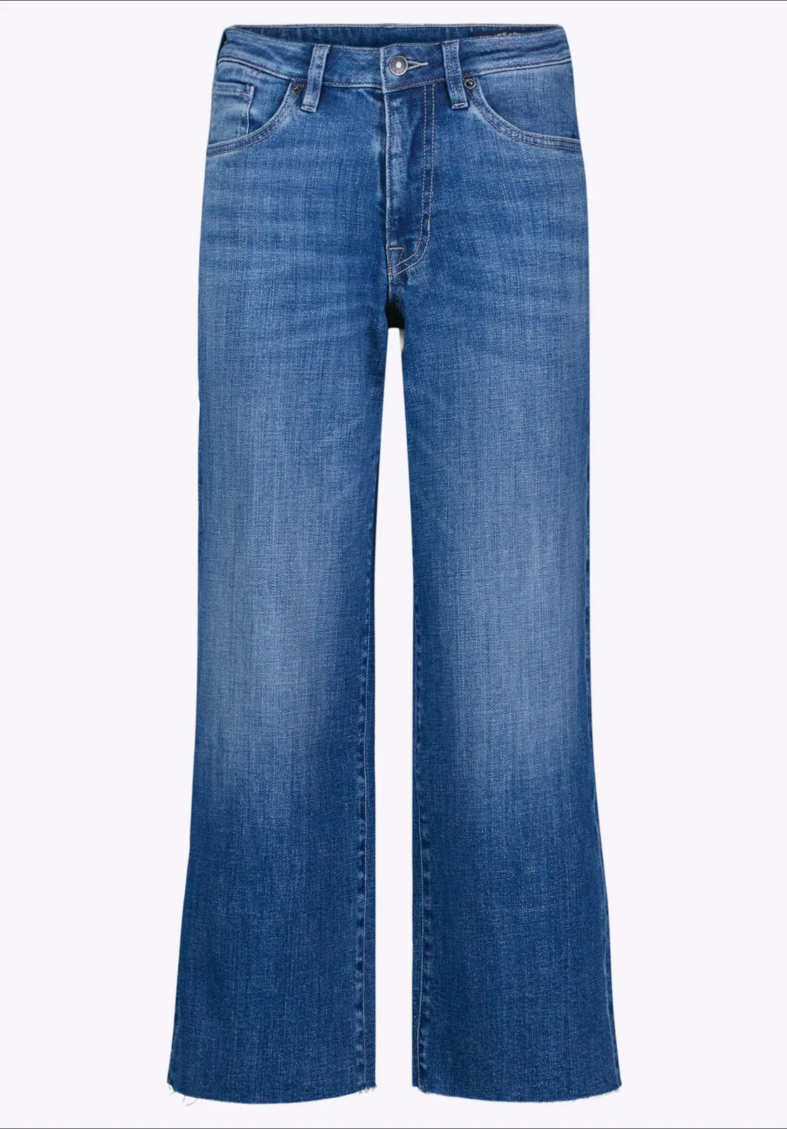 High Rise Wide Leg Cropped Addison Women's Jeans, Indigo Sanded - BL16069