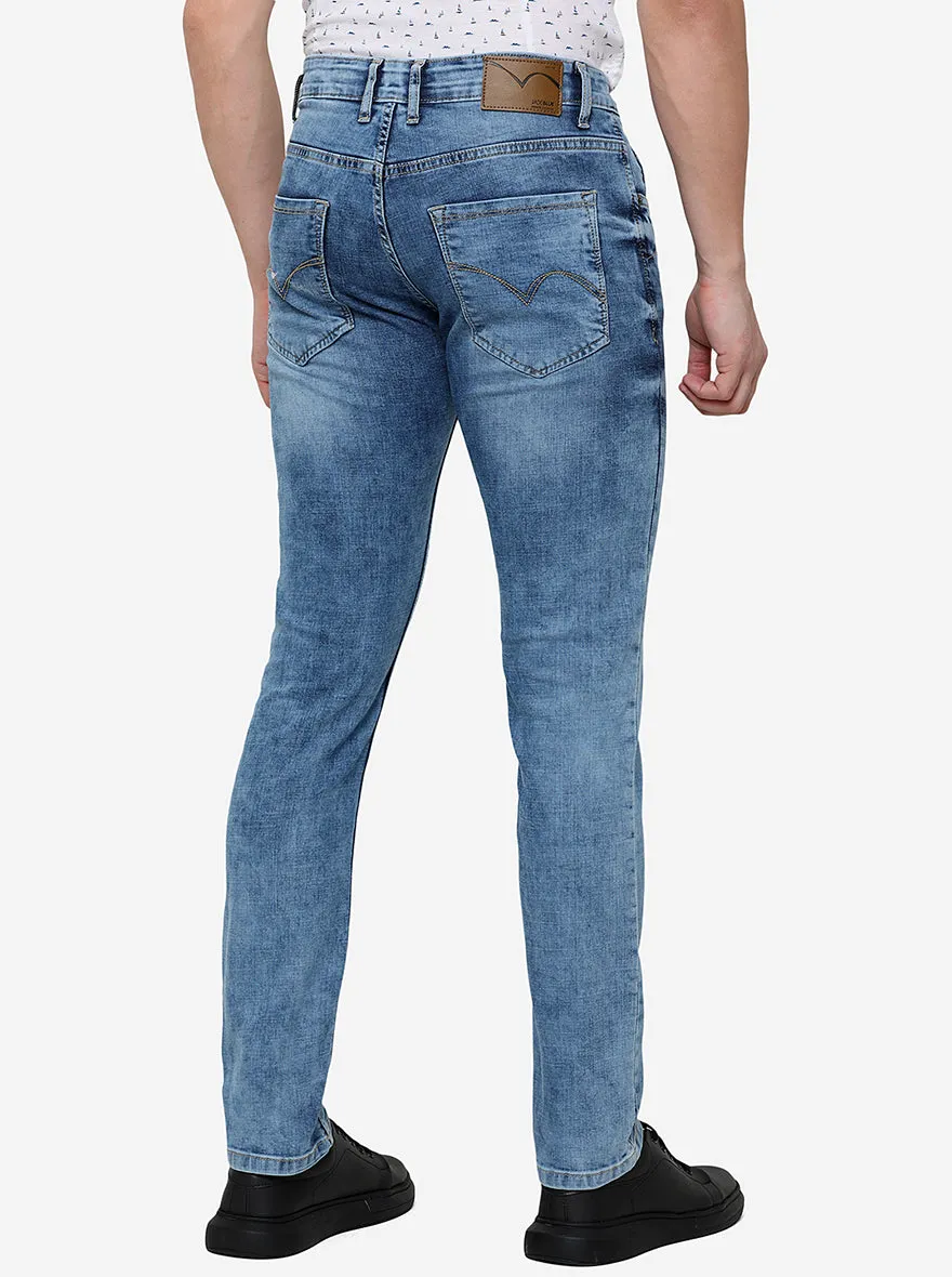 Ice Blue Washed Slim Fit Jeans | JadeBlue