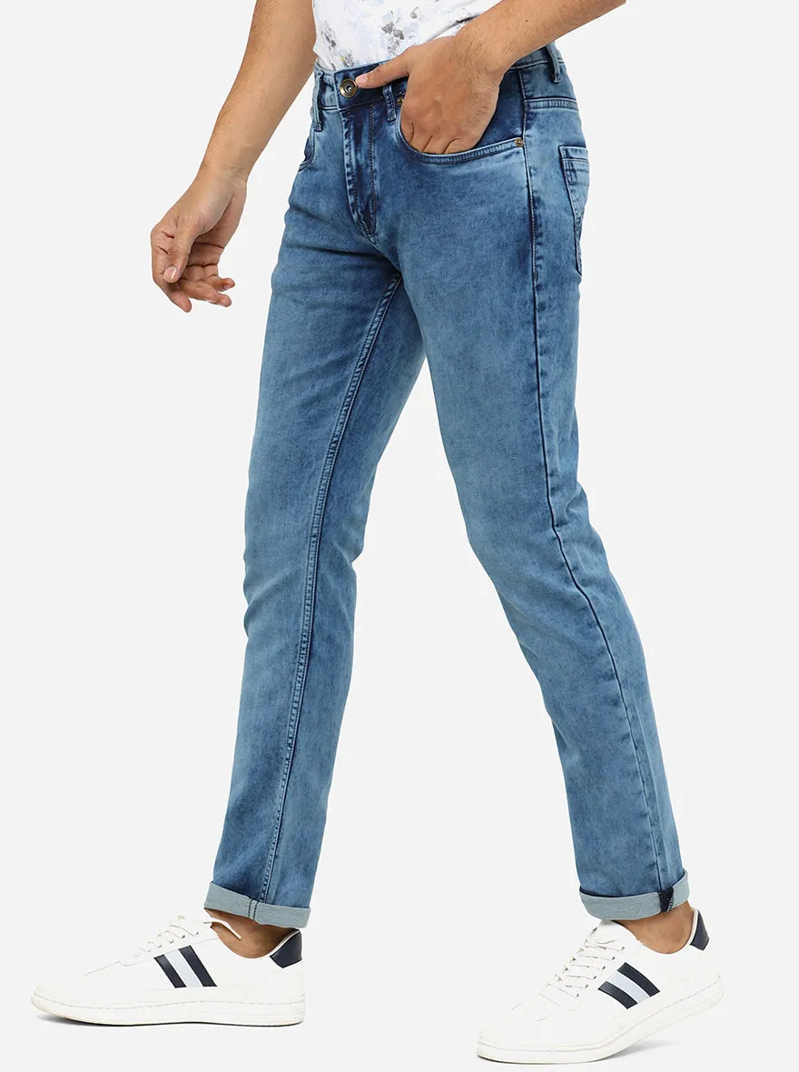 Ice Blue Washed Slim Fit Jeans | JadeBlue