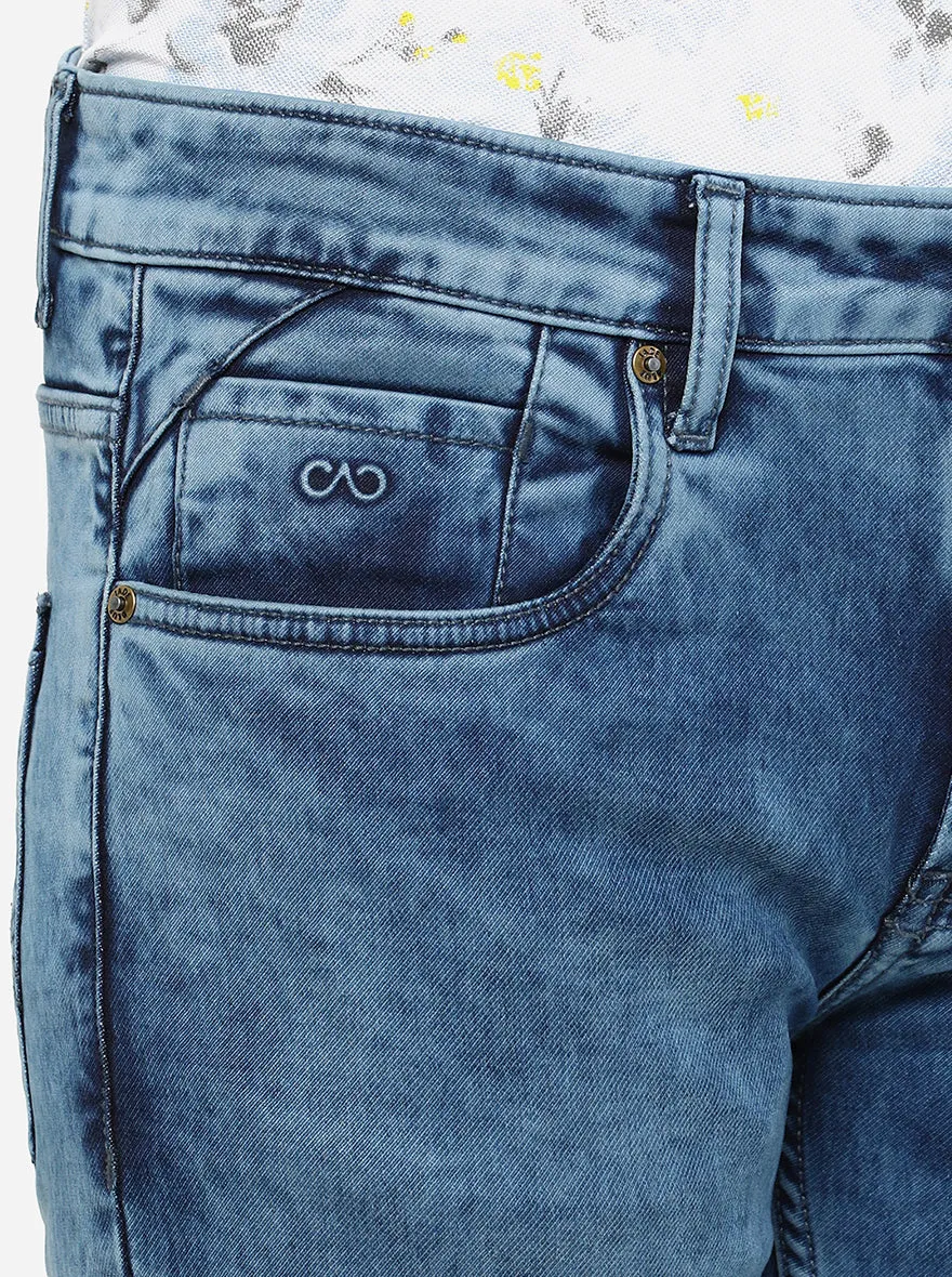Ice Blue Washed Slim Fit Jeans | JadeBlue