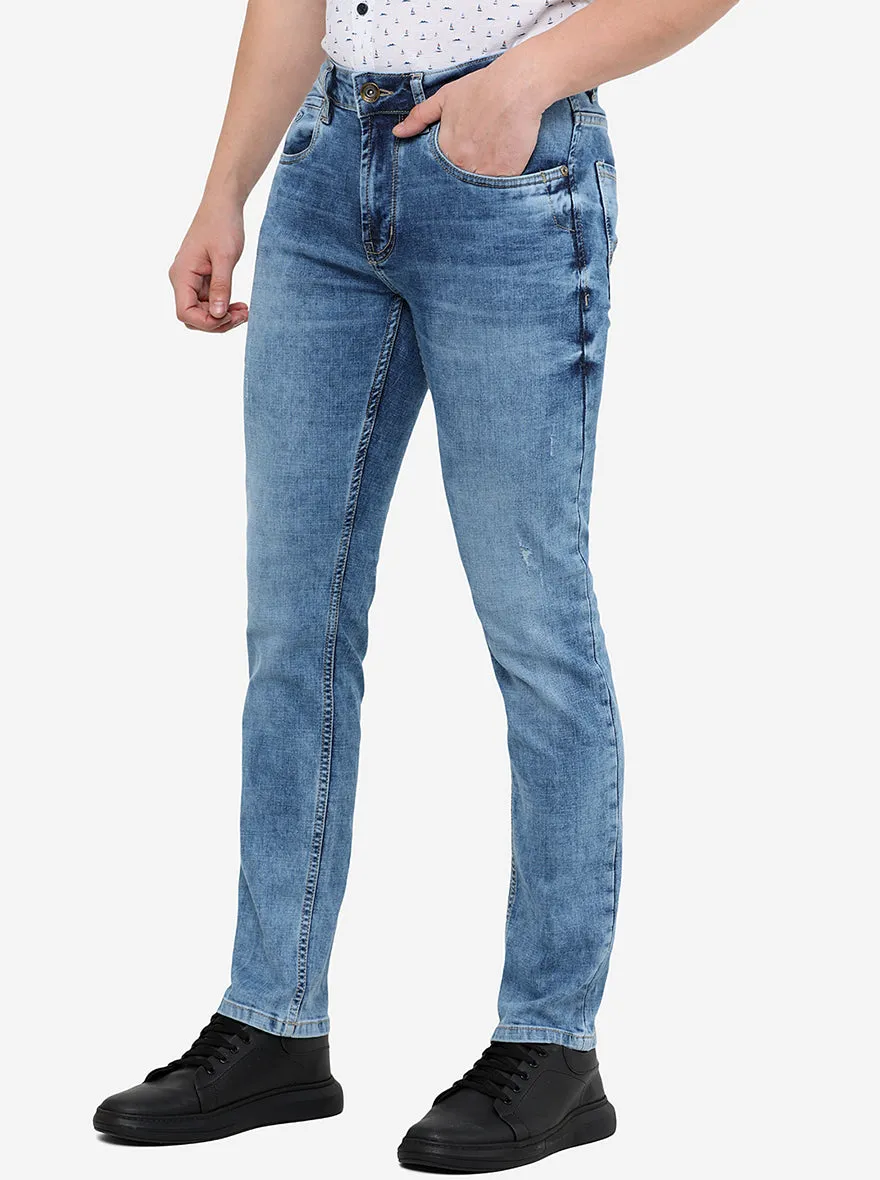 Ice Blue Washed Slim Fit Jeans | JadeBlue